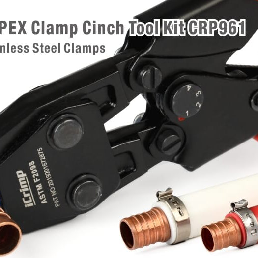 PEX PIPE CINCH TOOL SET FOR STAINLESS STEEL CLAMP