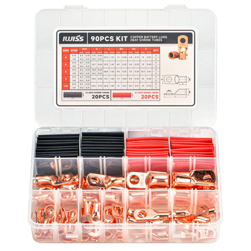 Copper Battery Lugs/ Heat Shrink Tubes
