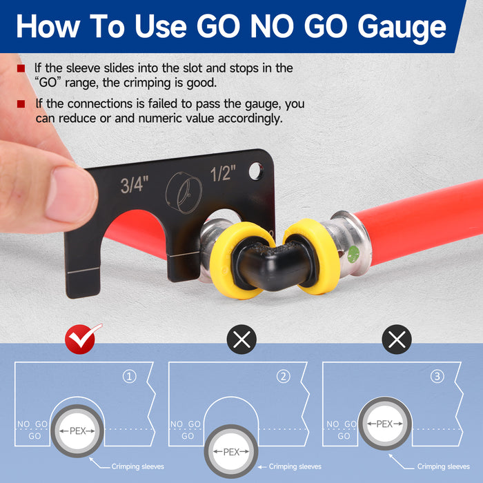 SL-1/2 Stainless Steel Sleeves Compact Pressing Tool,compatible with Viega PureFlow Press fittings