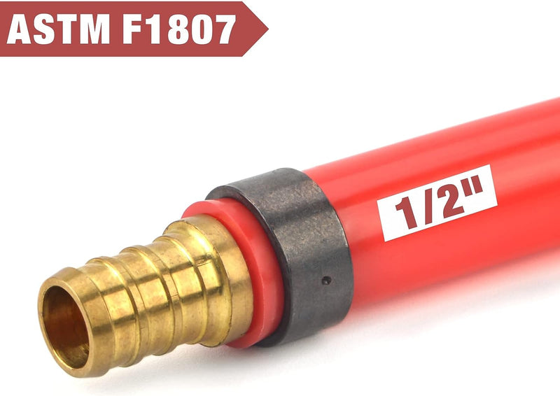 1/2-Inch PEX Pipe Crimp Copper Rings, Skid-Proof, F1807 Standard-100pcs Pipe Fittings IWISS