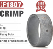 1/2-Inch PEX Pipe Crimp Copper Rings, Skid-Proof, F1807 Standard-100pcs Pipe Fittings IWISS