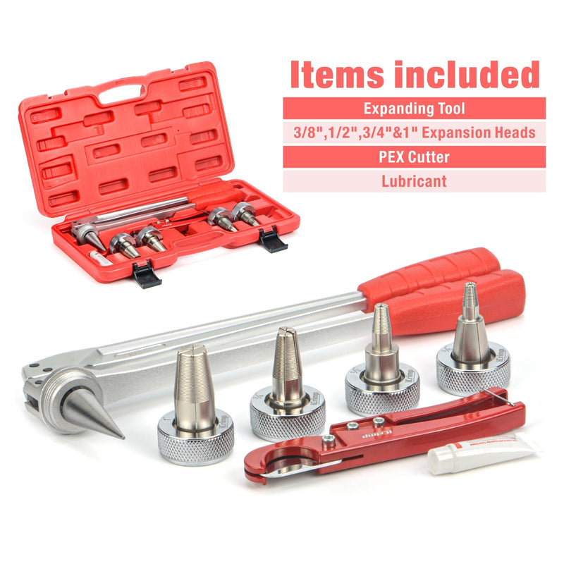 IWS-F1960MC 3/8, 1/2, 3/4, 1-inch ASTM F1960 PEX Pipe Expander Tool Kit PEX Pipe Tools IWISS