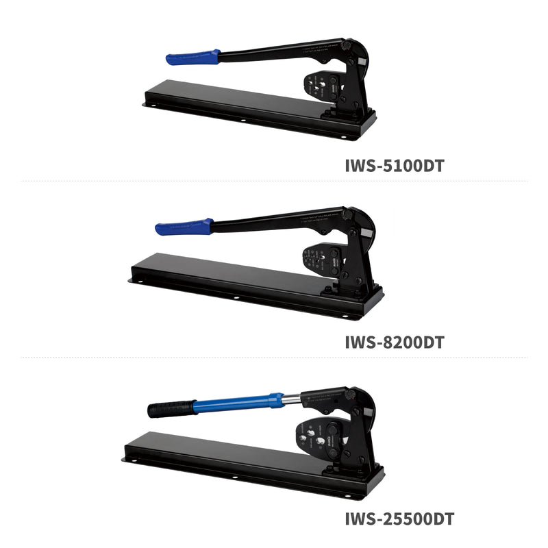 IWS-5100DT/8200DT/25500DT Battery Lugs and Open Barrel Connectors Crimping Tools Bench Mount Type Hand Crimping Pliers IWISS TOOLS