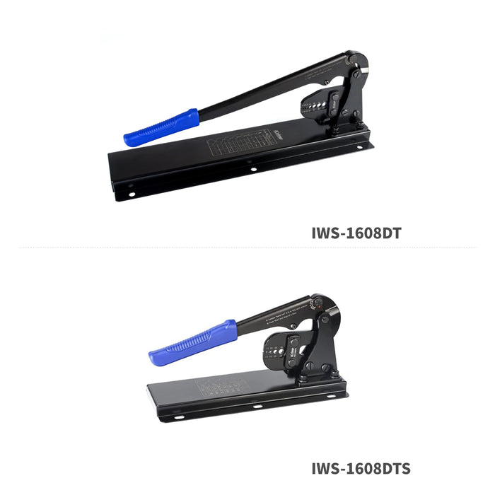 IWS-1608DTS/IWS-1608DT Bench Mount Type Swaging Tool for Crimping Aluminum Wire Rope End Sleeve, Duplex, Oval Sleeves