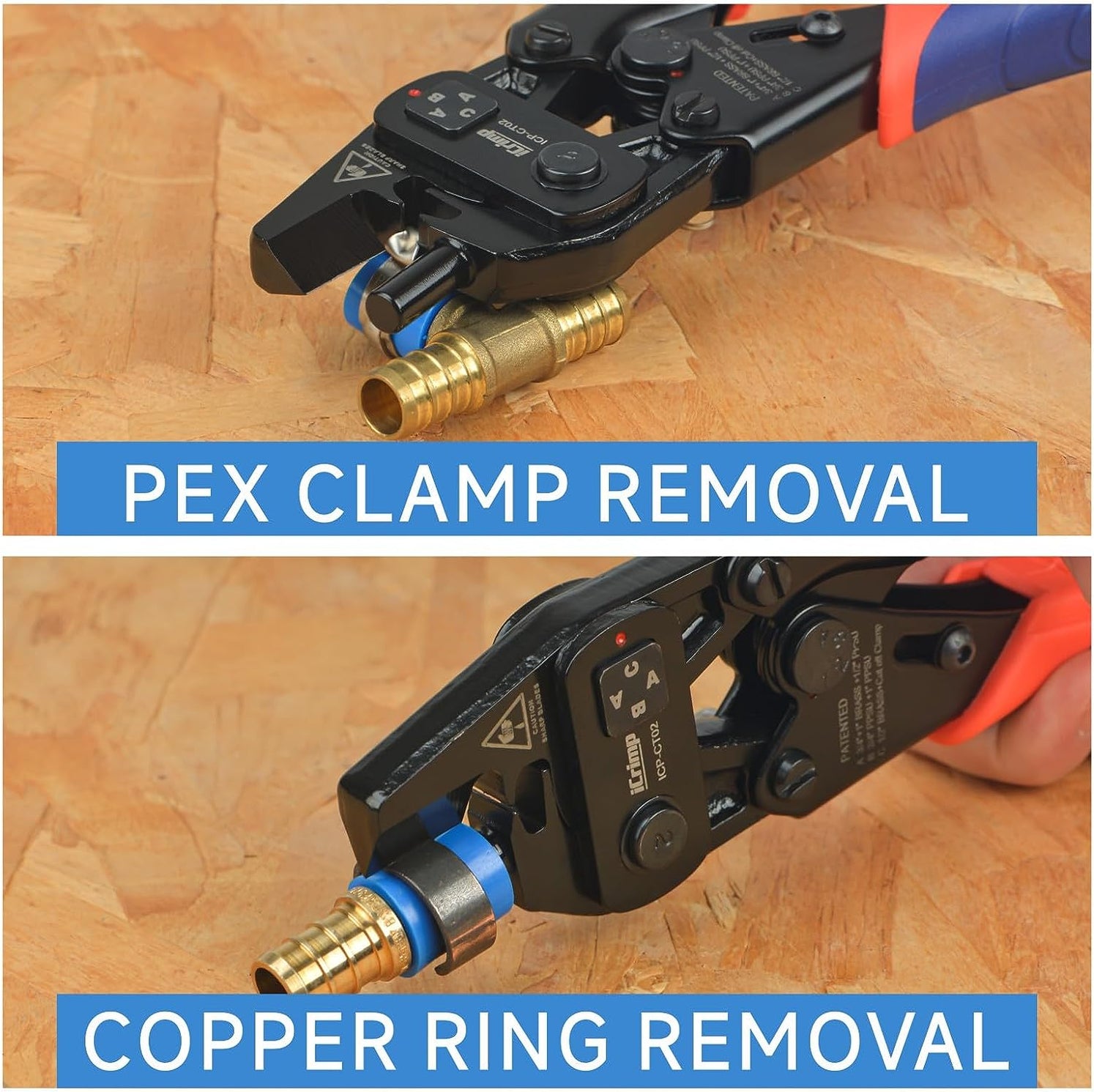 PEX Crimping Tool Set for Copper Crimp Ring and PEX Cinch Clamp — IWISS