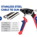 WCT-319 Stainless Steel Cable Tie Gun for Fastening & Cutting up to 19mm SS Zip Ties, c/w Cable Tie Removal Tool