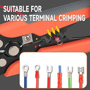 ICP-338 Kit Wire Stripper Tool Kit, Adjustable Stripper for 22-10 AWG with Insulated Terminals and Cable Tie Wire Stripper & Cable Cutter IWISS