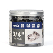 3/4-Inch Stainless Steel Cinch Clamp Rings for PEX Pipe F2098 Standard-50pcs Pipe Fittings IWISS