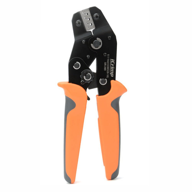SN-28B Dupont Crimping Tool for 3.96mm, 2.54mm, 2.5mm Pitch Dupont, JST XH VH Connectors, AWG 18 to 28 Hand Crimping Pliers iCrimp