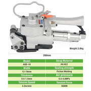 AQD-19 Pneumatic Strapper for 13-19mm PP&Pet Strap Banding Tools IWISS