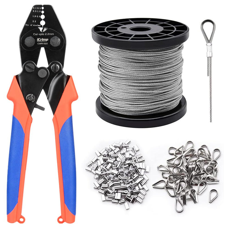 Fastening Tools Rope Wire Rope Crimping Tool Kit, Stainless Steel Wire Rope Cable — IWISS TOOLS