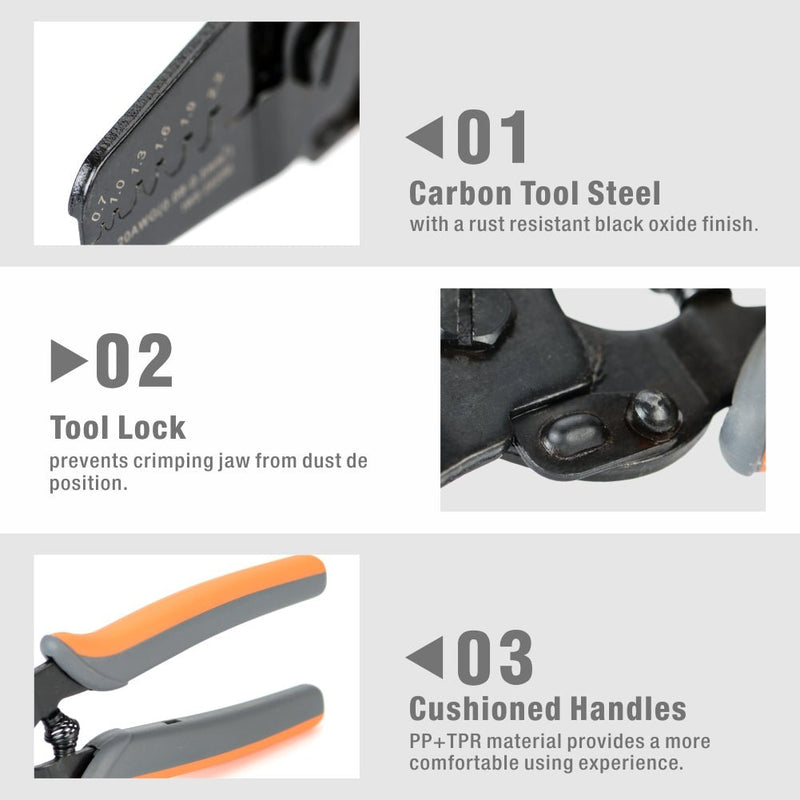 IWS-2820M Mini Micro Open Barrel Crimping Tools Works on AWG28-20 JAM, Molex, Tyco, JST Terminals and Connectors Crimping Tools IWISS