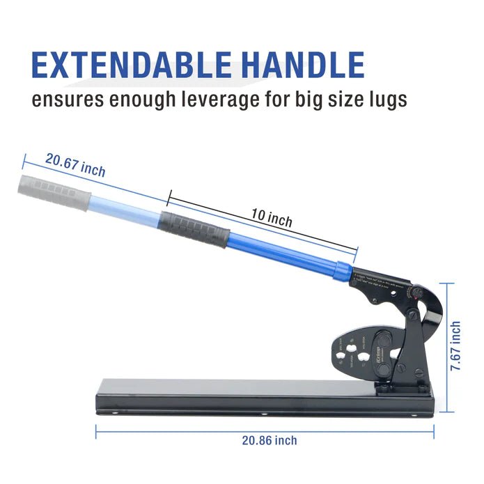 IWS-5100DT/8200DT/25500DT Battery Lugs and Open Barrel Connectors Crimping Tools Bench Mount Type Hand Crimping Pliers IWISS TOOLS