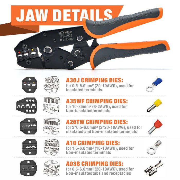 IWS-30J Crimping Tool Kit With Stripper&Cutter for Different