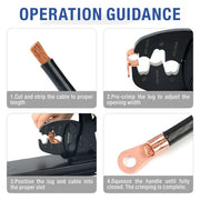 IWS-5100DT/8200DT/25500DT Battery Lugs and Open Barrel Connectors Crimping Tools Bench Mount Type Hand Crimping Pliers IWISS TOOLS