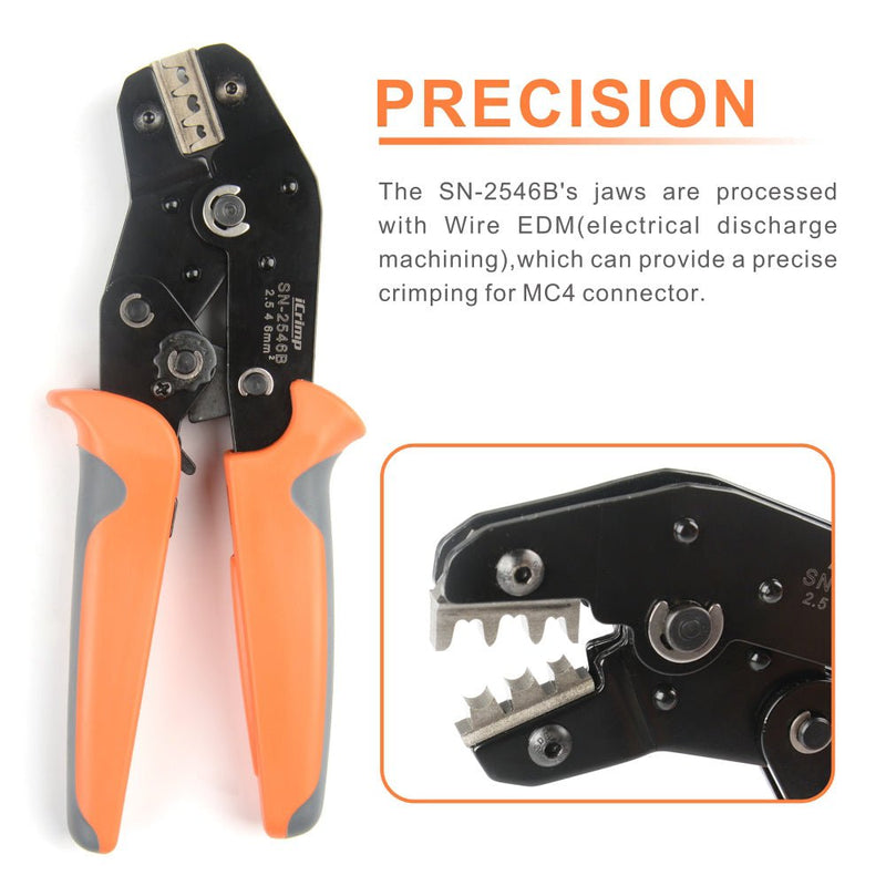 SN-2546B Ratchet Crimper for IWS4 solar Connectors 2.5/4/6mm ² Hand Crimping Pliers iCrimp