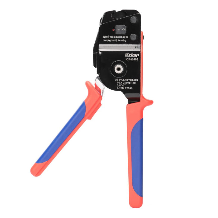 ICP-BJ03 PEX 클램프 도구(3/8인치, 1/2인치, 3/4인치 및 1인치 PEX 클램프 링 조임 및 제거용), 한 손으로 조작 가능한 PEX 크림핑 도구