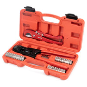 KIT-1096D PEX Clamp Tool Kit for 3/8 to 1 inch PEX Cinch Clamps Meets ASTM 2098 with 20pcs 1/2", 10 Pcs 3/4" Clamps PEX Pipe Tools IWISS TOOLS