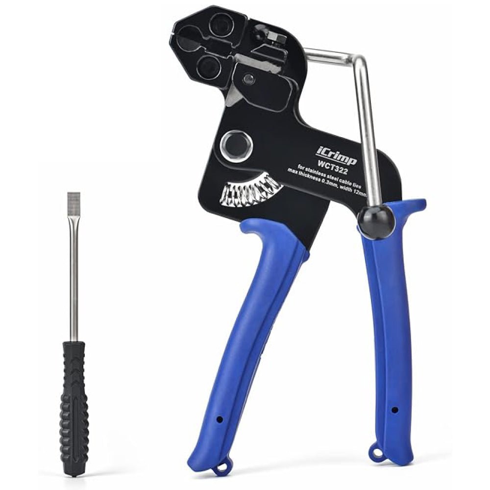 WCT322 Stainless Steel Cable Tie Gun Wrap Tool Metal Zip Tie