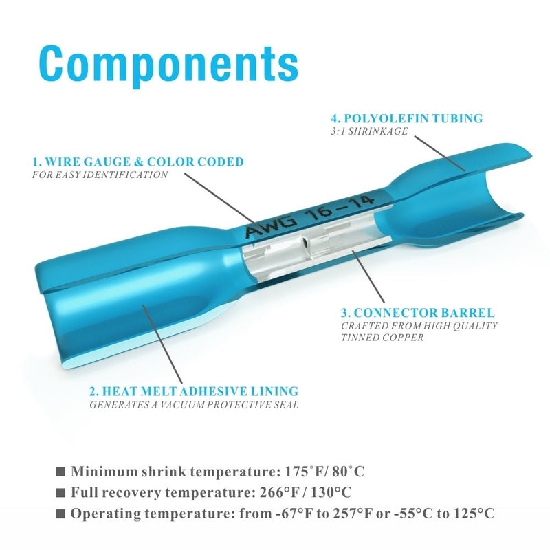 IWS-2210H Wire Crimping Tool For Heat Shrink Connectors, Ratcheting Wire Crimper AWG22-10 Hand Crimping Pliers iCrimp