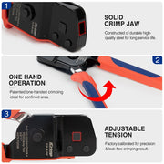 ICP-BJ02 PEX Clamp Cinch Tool, One Handed PEX Crimping Tool for Pinching 3/8-in, 1/2-in, 3/4-in, 1-in PEX Clamp Rings, Patented PEX Pipe Tools iCrimp