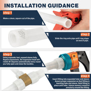 KIT-1960D Expanding Tool Kit with Auto-Rotate Expansion Heads for 3/8,1/2,3/4&1 in. PEX Pipe Tools IWISS