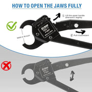 CL 1" ASTM F1807 PEX Pipe Crimping Tool, for 1-inch Copper Pex Crimps Rings, with Go/No-Go Gauge, Angled Head PEX Pipe Tools iCrimp
