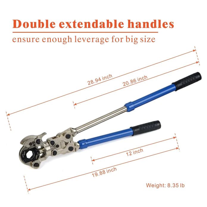 IWS-1632AF-AU Copper Pipe Press Tool with 15,20,25mm Jaws Copper Pipe Tools iCrimp
