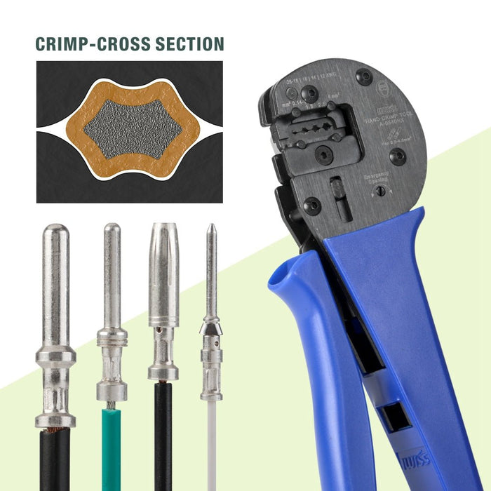 A-0540HX Ratchet Crimper for Harting Han C, Han D, Han E Contacts AWG26-12
