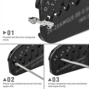 IWS-2820M Mini Micro Open Barrel Crimping Tools Works on AWG28-20 JAM, Molex, Tyco, JST Terminals and Connectors Crimping Tools IWISS