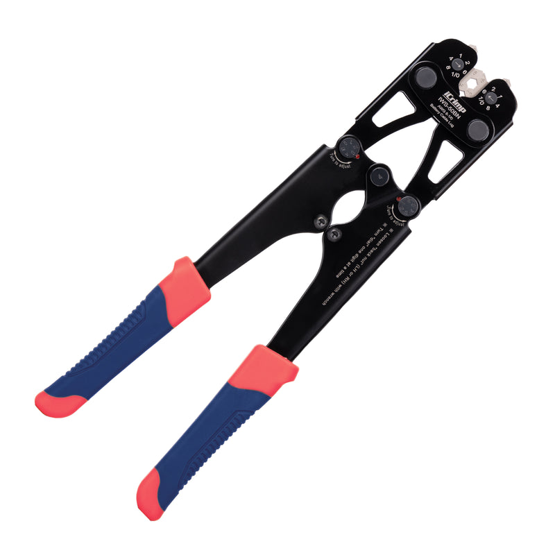IWS-50BN Battery Cable Lug Crimping Tool for 8, 6, 4, 2, 1, 1/0 AWG Copper Cable Lugs, Battery Terminal Crimper Crimping Tools IWISS TOOLS