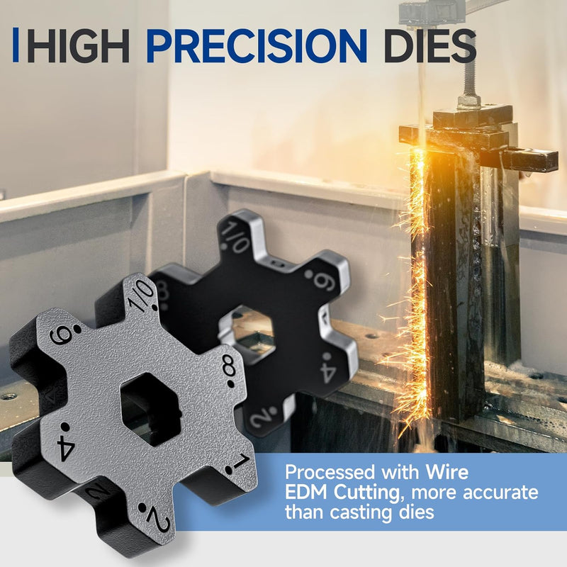 HX-50BI Wire Terminal Crimping Tool, Cable Lug Crimper for AWG8-1/0 CU/Al Terminal Lugs