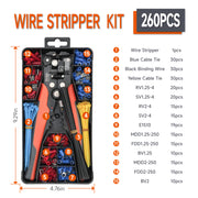 ICP-338 Kit Wire Stripper Tool Kit, Adjustable Stripper for 22-10 AWG with Insulated Terminals and Cable Tie Wire Stripper & Cable Cutter IWISS