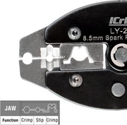 LY-2048 Ratchet Spark Plug Wire Crimping Tool for Spark Plug Ignition Wire and Terminals Dia. 8.5mm Hand Crimping Pliers iCrimp