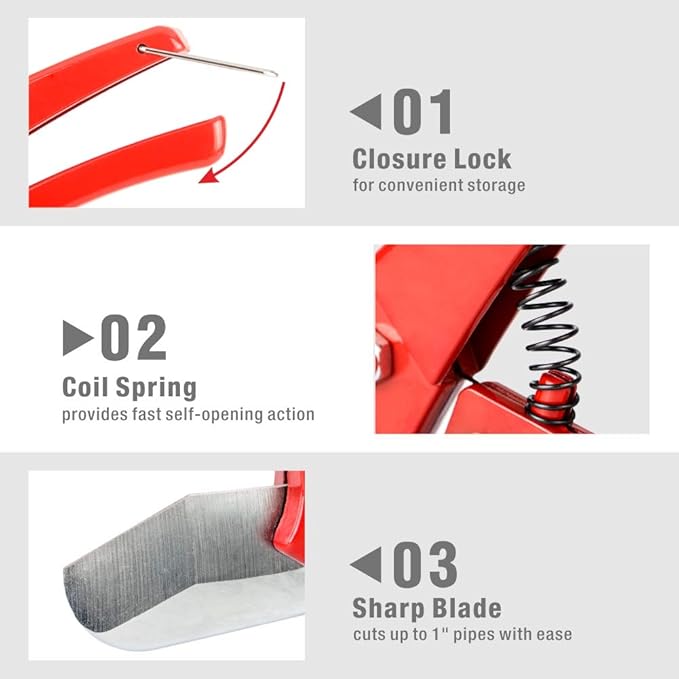 Cortadores de tubos PEX IWS-PPR para corte de tubos PEX de 1/8-1 polegada, não para tubos de PVC