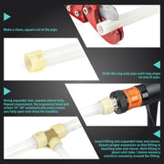 IWS-1960R PEX Expansion Tool Kit, Sized 1/2,3/4,1-inch, Auto Rotation Expander Tool PEX Pipe Tools IWISS