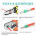 HSC8 6-6 Wire Ferrule Crimping Tool, Hexagonal Crimp Profile, Self-adjusting Wire End-sleeves Crimper for AWG23-10