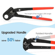 CL 1" ASTM F1807 PEX Pipe Crimping Tool, for 1-inch Copper Pex Crimps Rings, with Go/No-Go Gauge, Angled Head PEX Pipe Tools iCrimp