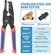 ICP-CT03 PEX Expansion Rings Removal Tool for 1/2,5/8,3/4 &1 in. F1960 expand system PEX Pipe Tools iCrimp