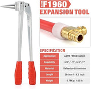 IWS-F1960MC 3/8, 1/2, 3/4, 1-inch ASTM F1960 PEX Pipe Expander Tool Kit PEX Pipe Tools IWISS