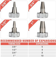 IWS-F1960MC 3/8, 1/2, 3/4, 1-inch ASTM F1960 PEX Pipe Expander Tool Kit PEX Pipe Tools IWISS