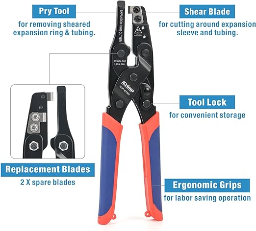 ICP-CT03 PEX Expansion Rings Removal Tool for 1/2,5/8,3/4 &1 in. F1960 expand system PEX Pipe Tools iCrimp