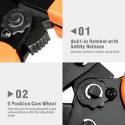 SN-48B Pin Crimping Tools 3.96/4.8/5.08/6.3 mm 26-16AWG Crimper 0.14-1.5mm² for Dupont & JST-SM Molex Connectors and Terminals Hand Crimping Pliers iCrimp