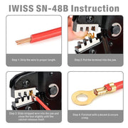 SN-48B Pin Crimping Tools 3.96/4.8/5.08/6.3 mm 26-16AWG Crimper 0.14-1.5mm² for Dupont & JST-SM Molex Connectors and Terminals Hand Crimping Pliers iCrimp