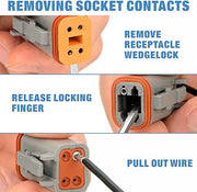 ET-01 Deutsch Insertion & Extraction Tools, Contact Extraction, Contact-to-Housing, Wedgelock Removal Tool for DT, DTM, DTP-Series Insertion & Removal Tools IWISS