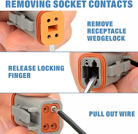 ET-01 Deutsch Insertion & Extraction Tools, Contact Extraction, Contact-to-Housing, Wedgelock Removal Tool for DT, DTM, DTP-Series Insertion & Removal Tools IWISS