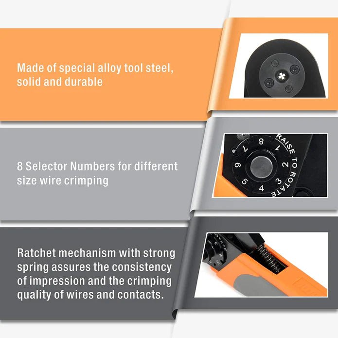 HD-3220A Indent Crimping Tool for Miniature and Sub-Miniature Connector AWG 32-20 Hand Crimping Pliers iCrimp