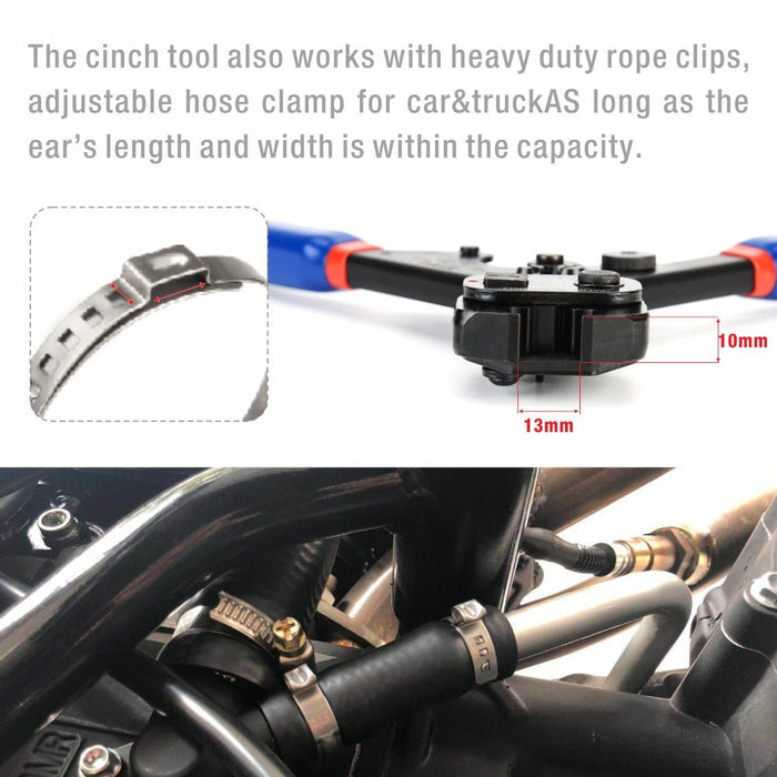 CRP1096 KIT Ratchet PEX Clamp Tool with Removing function for 3/8 to 1-inch Stainless Steel Clamps with 30PCS PEX Clamps and Pipe Cutter