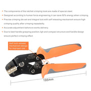 SN-2546B Ratchet Crimper for IWS4 solar Connectors 2.5/4/6mm ² Hand Crimping Pliers iCrimp