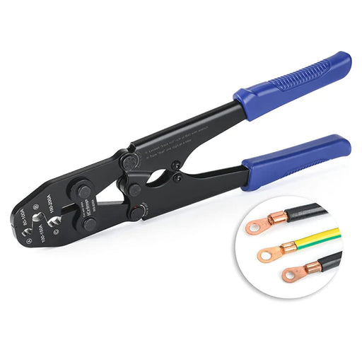 IWS-8200A Battery Lugs and Open Barrel Connectors Crimping Tools works with Wire AWG 9-2